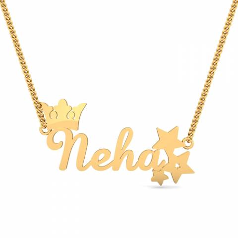 Neha Name Pendant - KuberBox.com