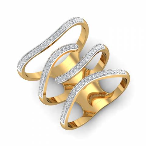 Buy Kishori Collection Fashionable Finger Ring (Golden) (16) at Amazon.in